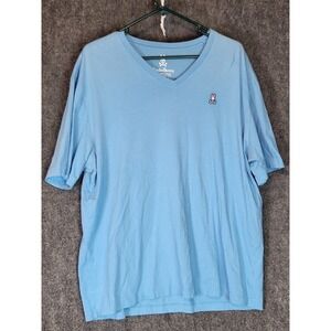 Psycho Bunny V-Neck T-Shirt By‎ Robert Godley Pima Cotton Short Sleeve Men Sz 8